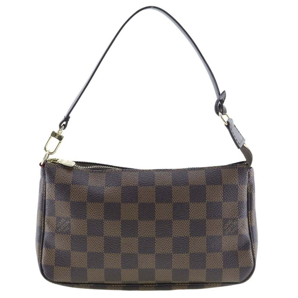 LOUIS VUITTON Authentic Brown Damier Canvas Pouch - Picture 1 of 6
